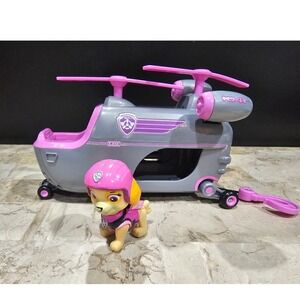 Paw Patrol Skye Helicopter Toy With Action Figure Pink Gray‎